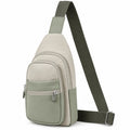 Bolso Bandolera Verde Crema Impermeable Unisex