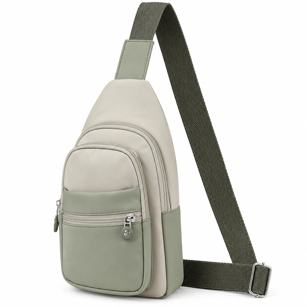 Bolso Bandolera Verde Crema Impermeable Unisex