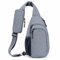 Bandolera Unisex Azul con Múltiples Cremalleras y Bolsillos