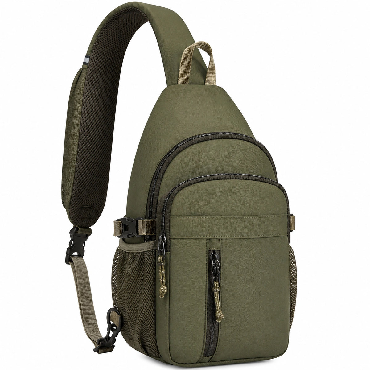 Mochila Bandolera Impermeable Unisex Verde Oliva