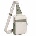 Bolso Bandolera Unisex Compacto Beige y Verde
