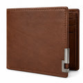 Cartera Unisex Marrón con Clip Metálico