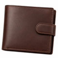 Cartera de Hombre Clásica Marrón con Broche