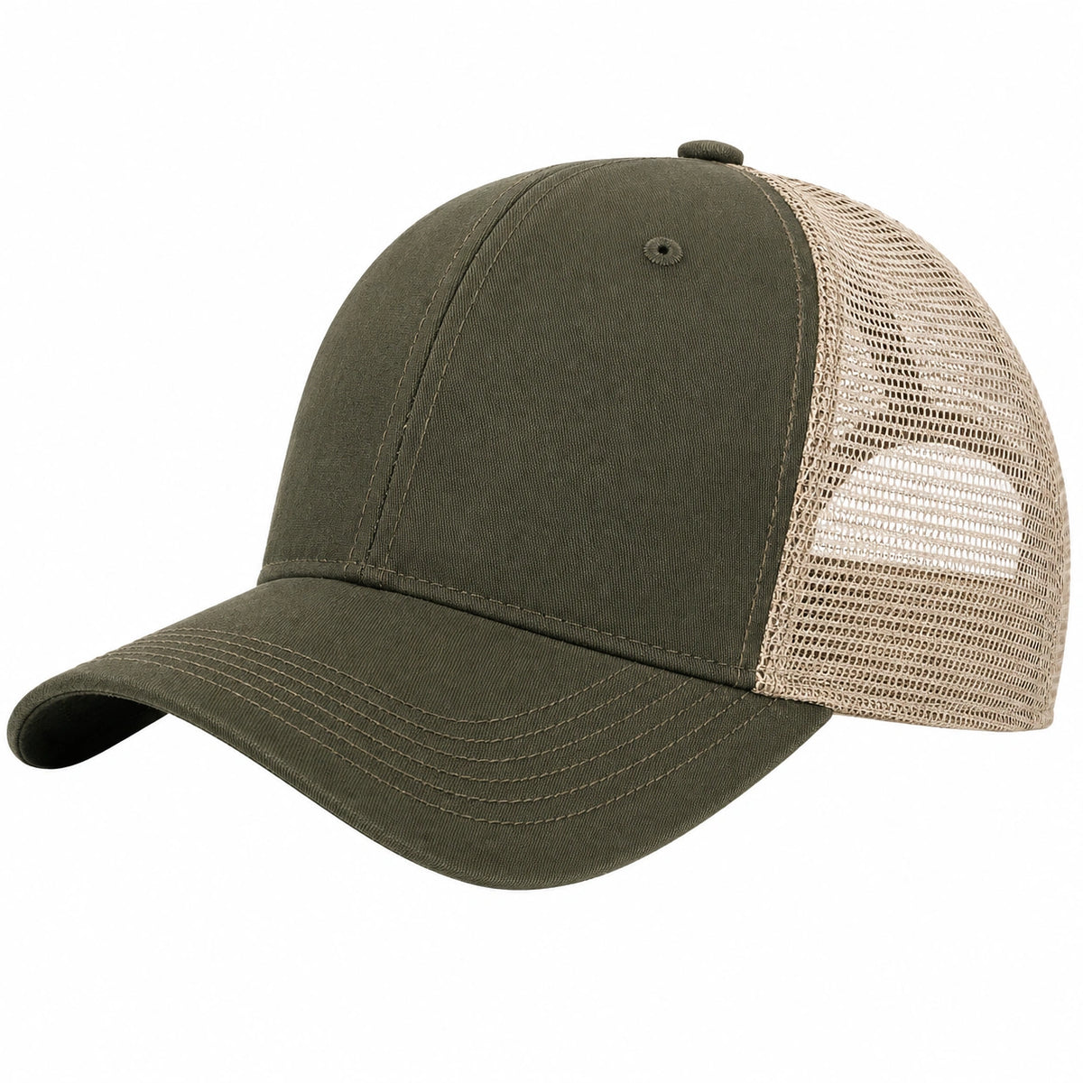 Gorra de béisbol transpirable verde olivo ajustable