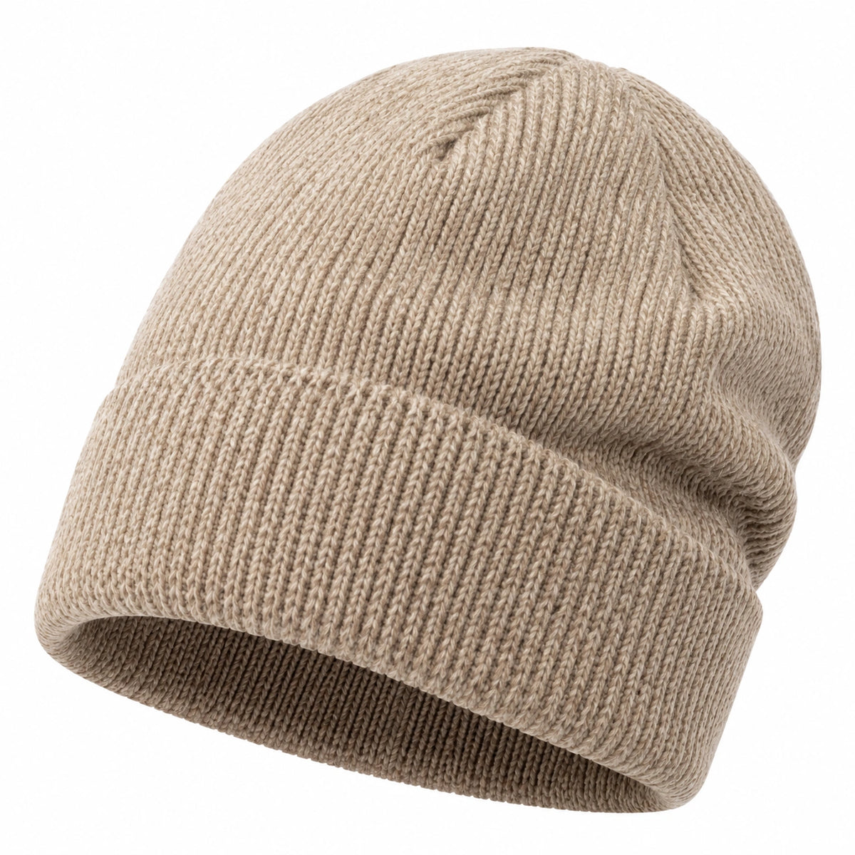 Gorro de Punto Unisex Beige