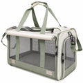 Transportín Plegable para Mascotas con Ventilación Verde
