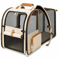 Mochila Transportín para Mascotas Transpirable Beige