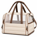 Bolsa de Transporte para Mascotas Beige y Marrón